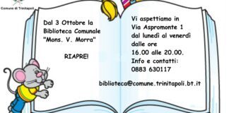 Biblioteca Morra, dal 3 ottobre ripartono le attività