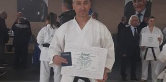 Michele Di Toma supera a pieni voti l’esame per il 5° Dan di Karate